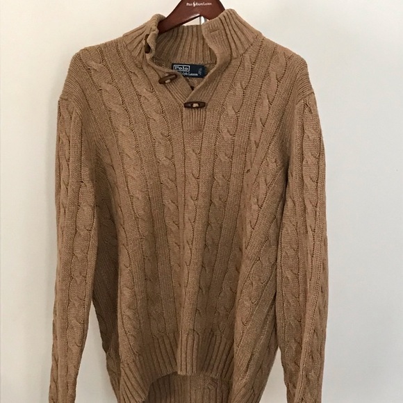 Mens V Neck Sweater Vest Wood Horn Toggle Buttons Cable Mens V Neck Sweater Vest Wood Horn Toggle Buttons Cable